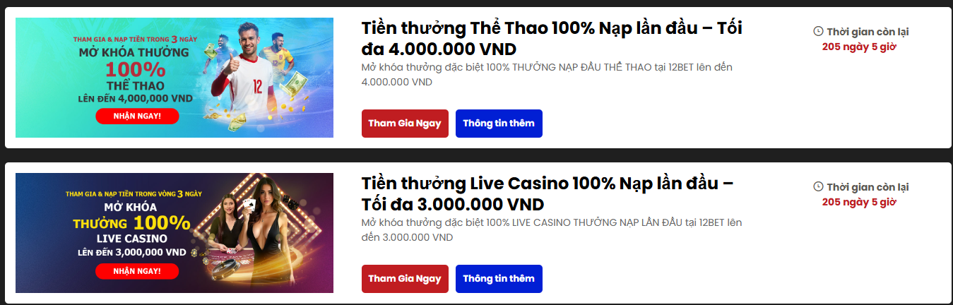 Tối ưu lợi nhuận khi nạp tiền 12bet Tối ưu lợi nhuận khi nạp tiền 12bet